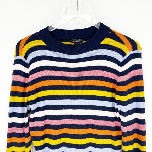 Halogen x Atlantic Pacific Metallic Stripe Cashmere Blend Sweater 1X - Picture 4 of 6